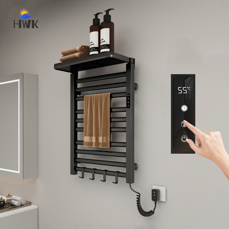 Home Bathroom Shelf - Banyo Elektrikli Isıtmalı Havlu Askısı Raflı