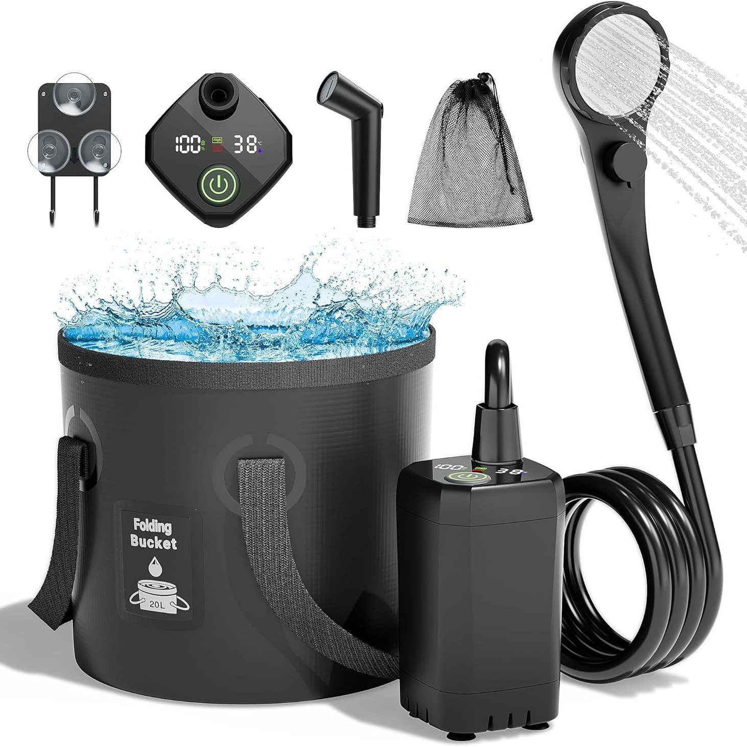 Home Bath - Taşınabilir Kendinden Emişli Elektrikli Dış Mekan