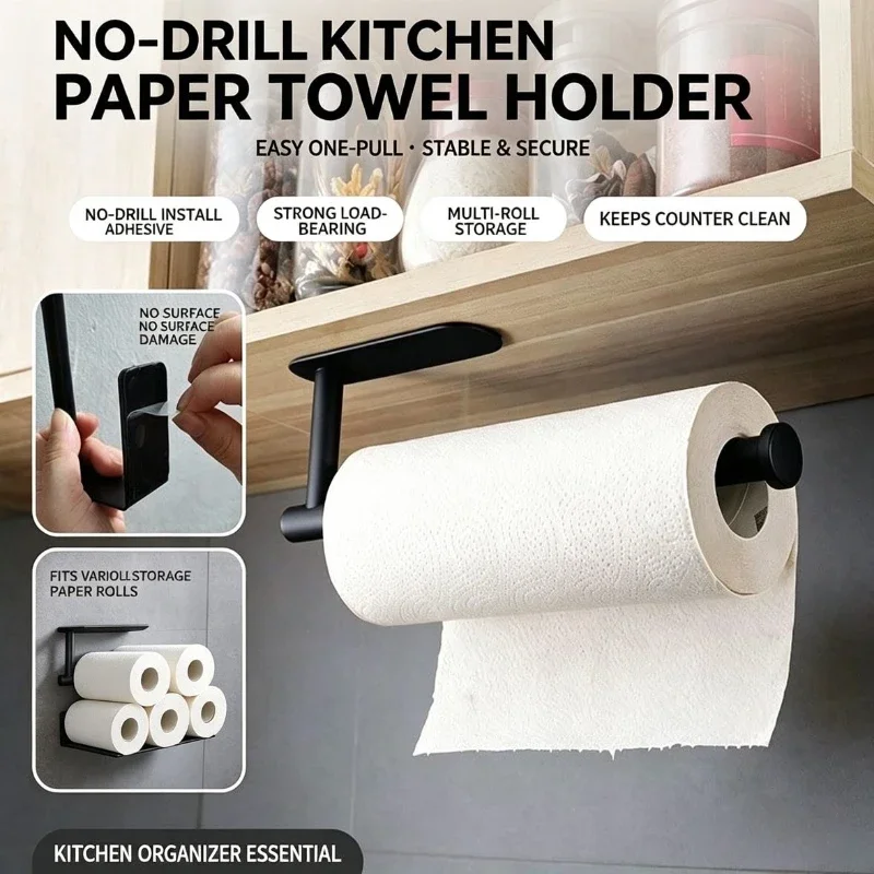 Home Bathroom Shelf - Kağıt Rulo Tutucu Havlu Askısı Asılı