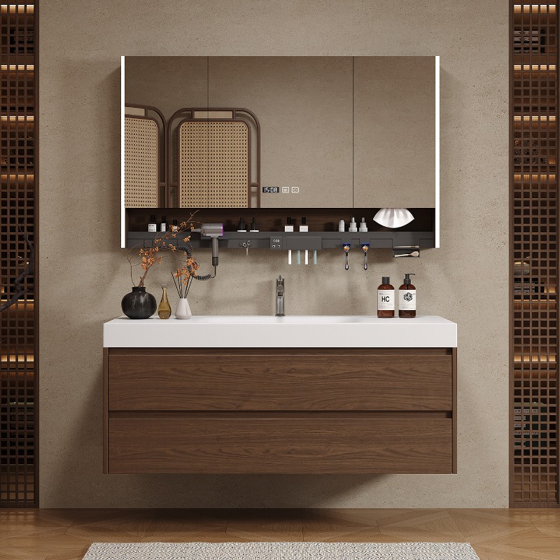 Home Bathroom Partition - Ahşap Bölmeler Banyo Dolabı Lüks Modern