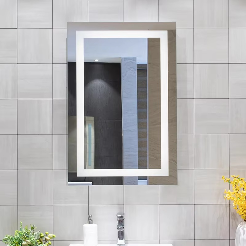 Bathroom Mirror Led - Çerçevesiz Dikdörtgen LED Banyo Aynası, Otel