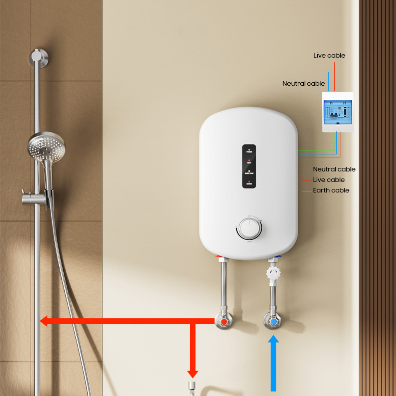 Home Bathroom Geyser - Ev Tipi Akıllı Düşük Güçlü 3.5kW