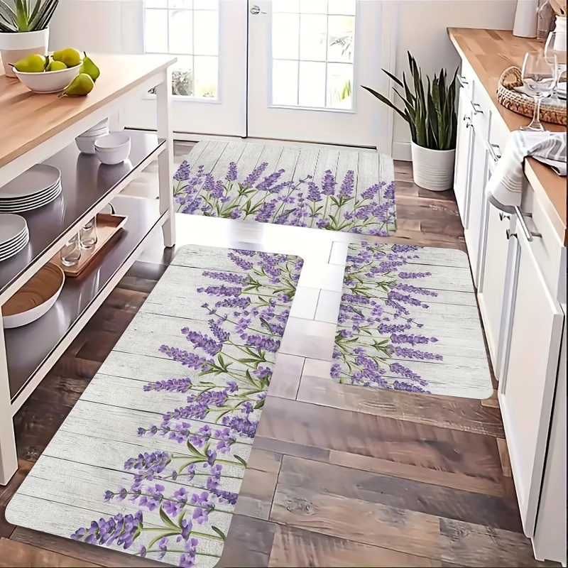 Home Bathroom Door Design - VIKAMA Çiçekler ve Bitkiler Mutfak Paspası,