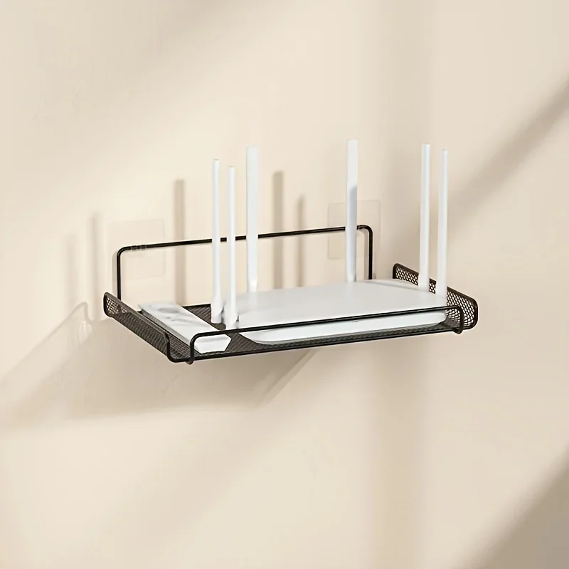 Home Bathroom Shelf - Paslanmaz Çelik Router Rafı Deliksiz WiFi