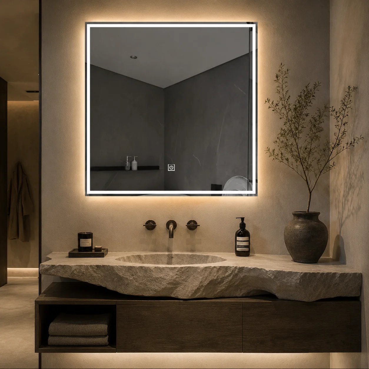 Bathroom Mirror Led - 60 cm LED Işıklı Banyo Aynası