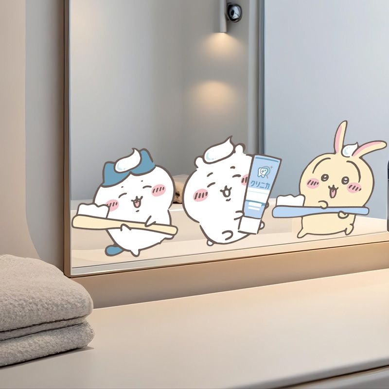 Sıcak Chiikawa Ayna Çıkartmala - Home Theater Bathroom incelemesi ve fiyatı