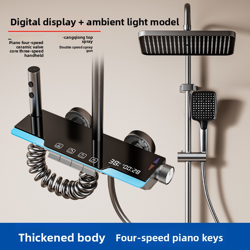 Metalik Gri Duş Başlığı Sistem - Home Bathroom Lights incelemesi ve fiyatı