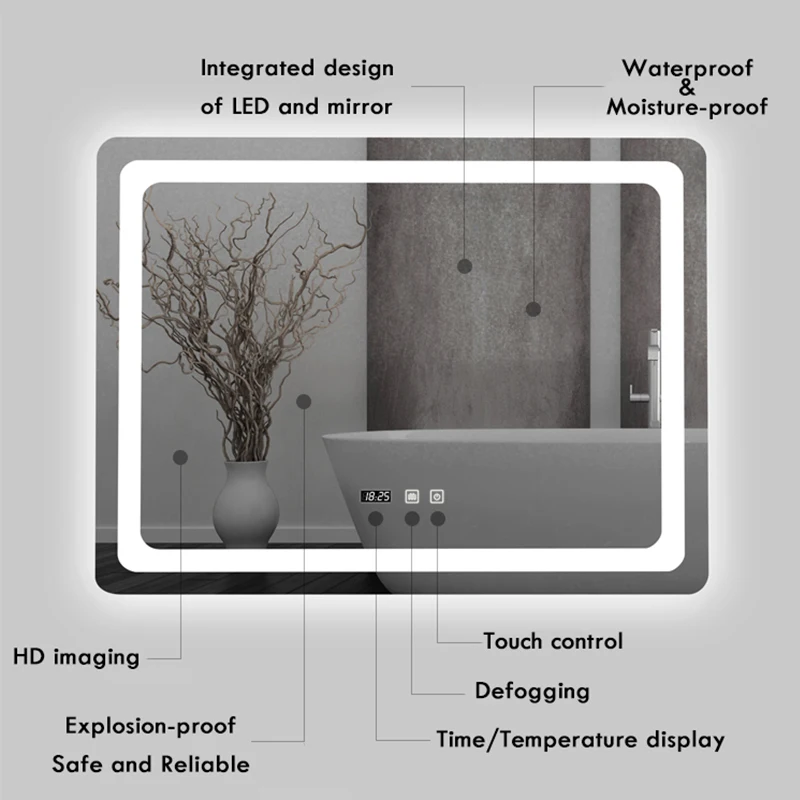 Banyo Aynası 70x90 cm Dikdörtg - Bathroom Mirror Led incelemesi ve fiyatı
