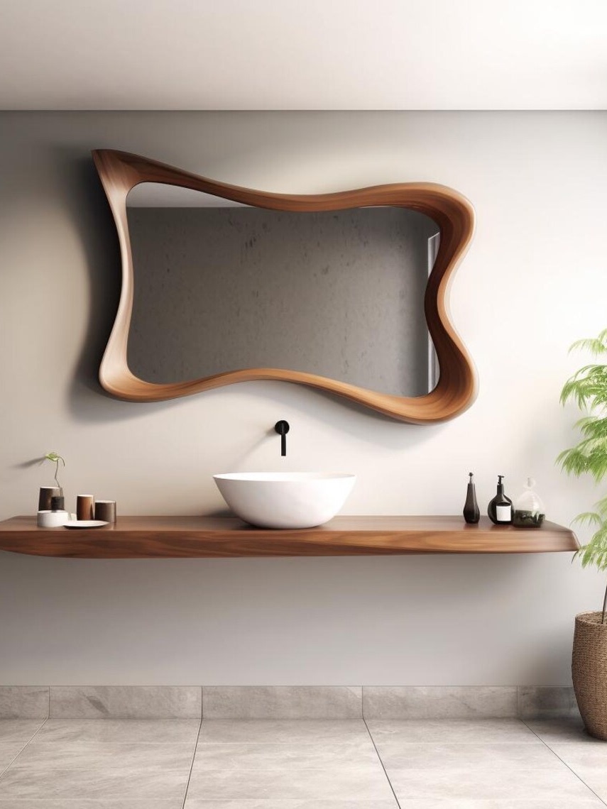& Fransız tarzı Vintage Ahşap  - Bathroom Mirror Led incelemesi ve fiyatı