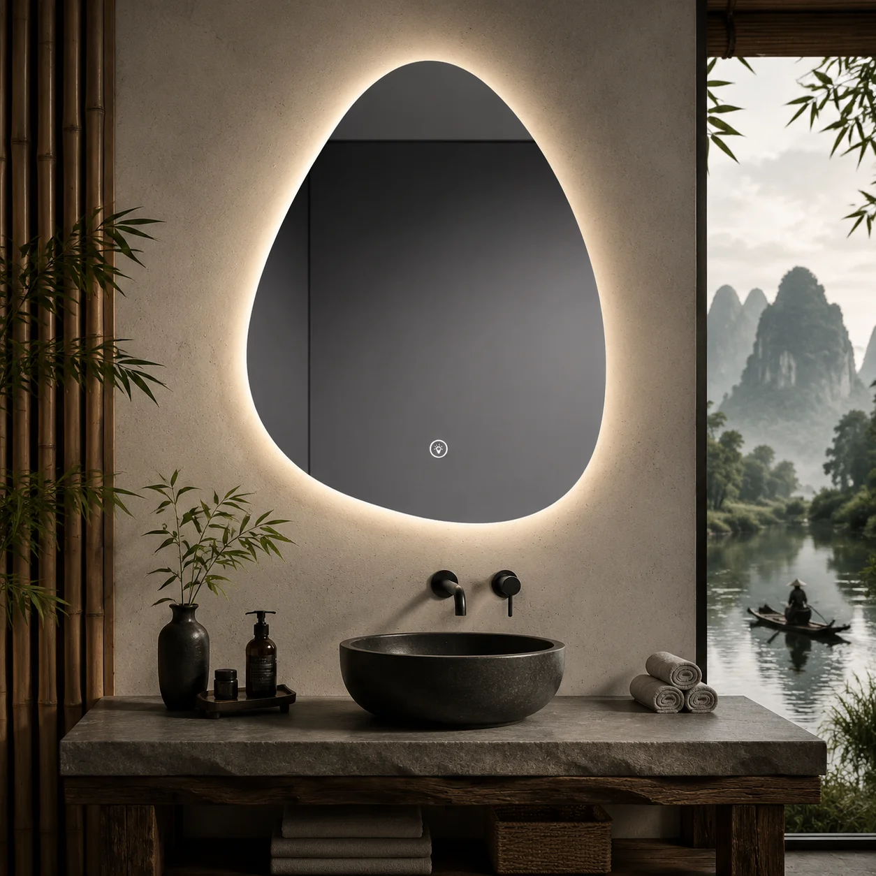 Düzensiz Şekilli Akıllı LED Ba - Bathroom Mirror Led incelemesi ve fiyatı