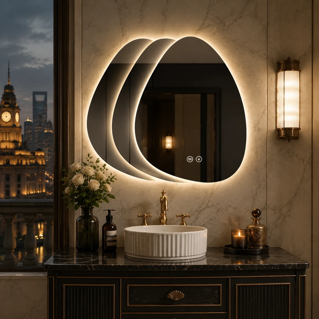 Düzensiz Şekilli Akıllı LED Ba - Bathroom Mirror Led incelemesi ve fiyatı
