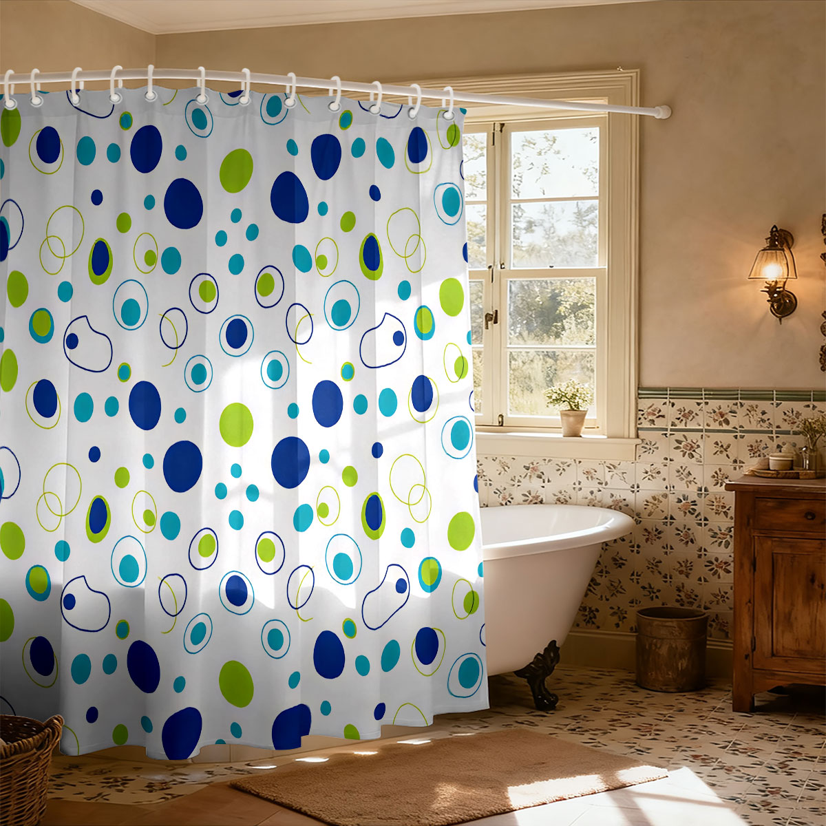 1 adet Renkli Kökenli Baskılı  - Home Bathroom Partition incelemesi ve fiyatı
